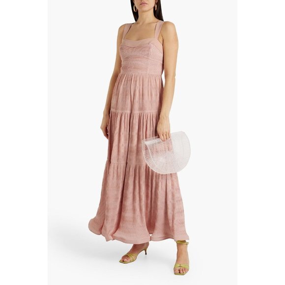 Jonathan Simkhai Dresses & Skirts - JONATHAN SIMKHAI Celleste Pink Plisse Midi Dress Size 8